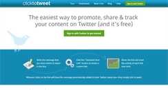 Desktop Screenshot of clicktotweet.com
